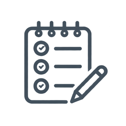 Libreta con checklist